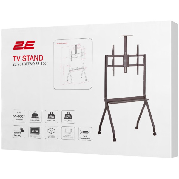 Фото - Крепление для телевизора 2E Vetbebvo 55"- 100" (2ECARTVCS100HD)